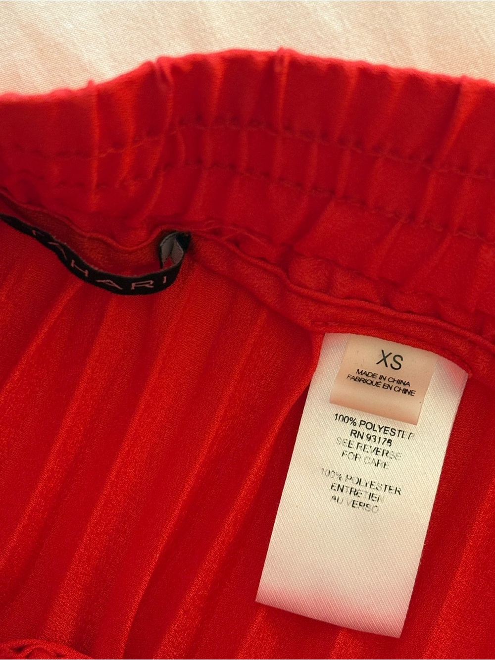 Tahari NEW Red Pleated A-Line Skirt - Picture 4 of 4